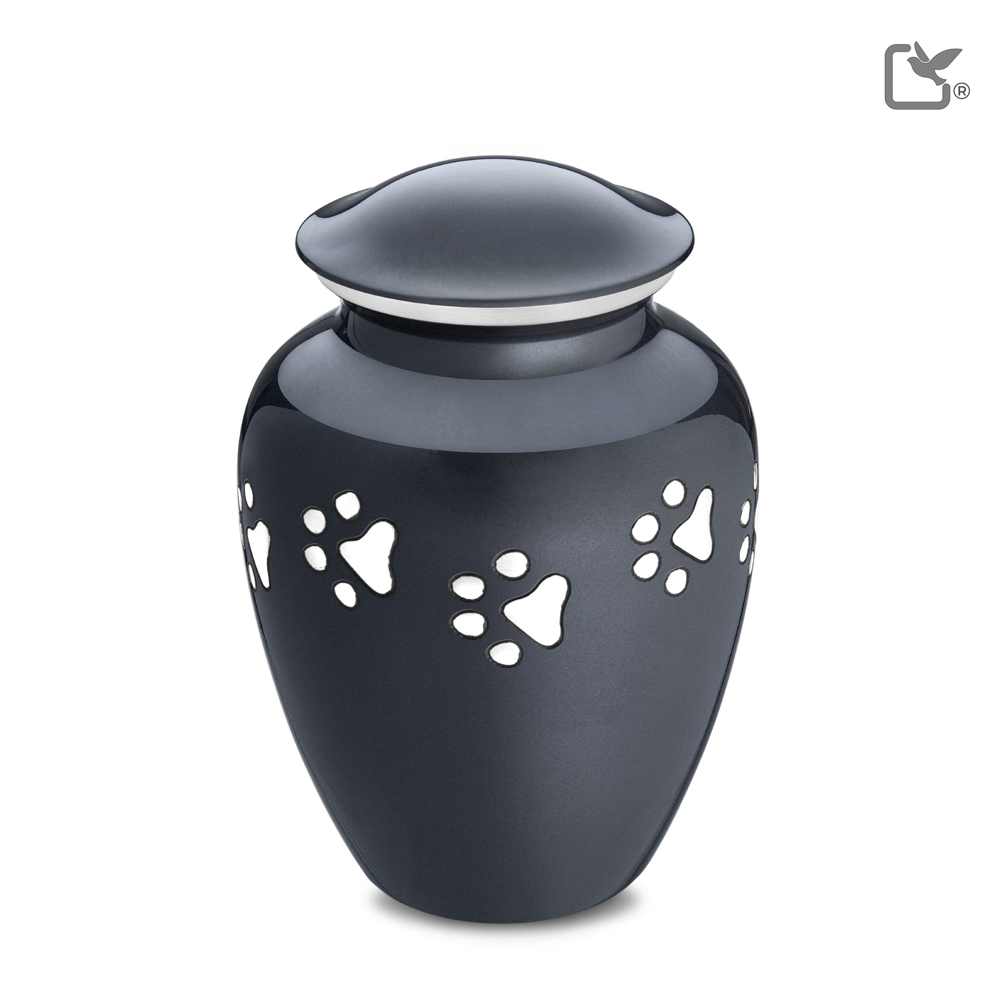 P212L   Classic Large Pet Urn Midnight & Bru Pewter