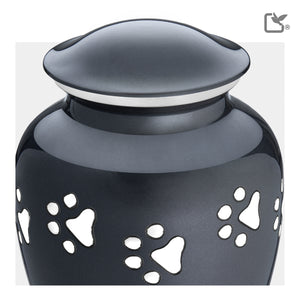 P212L   Classic Large Pet Urn Midnight & Bru Pewter