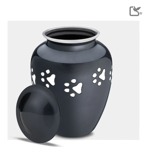 P212L   Classic Large Pet Urn Midnight & Bru Pewter