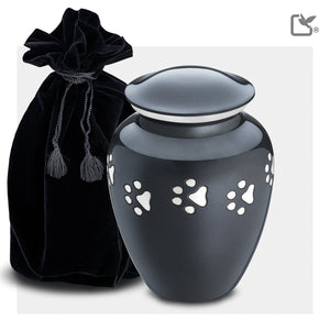 P212L   Classic Large Pet Urn Midnight & Bru Pewter