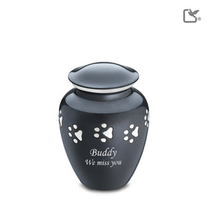 P212M   Classic Medium Pet Urn Midnight & Bru Pewter