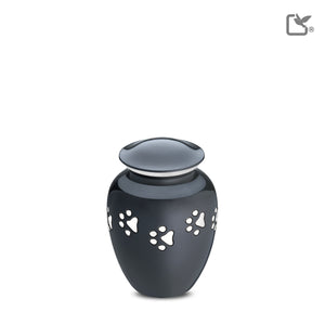 P212S   Classic Small Pet Urn Midnight & Bru Pewter