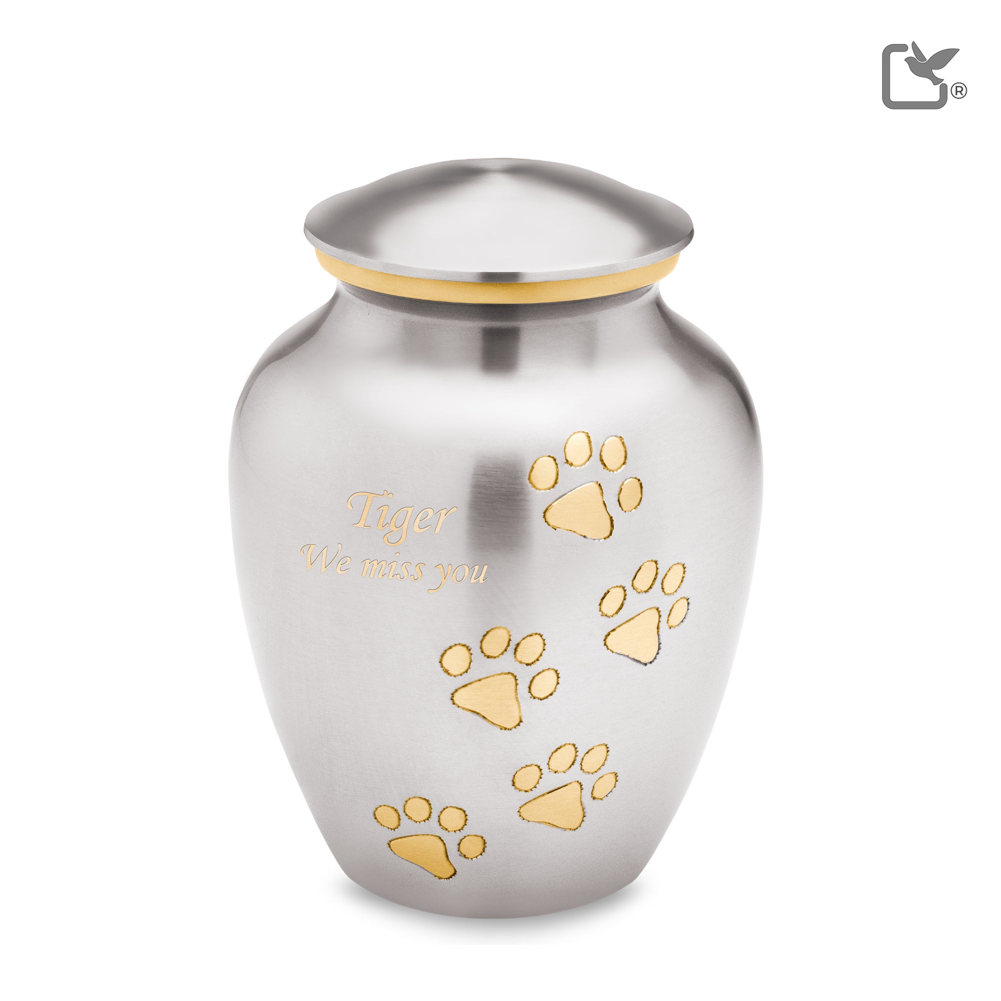 P213L   Classic Large Pet Urn Bru Pewter