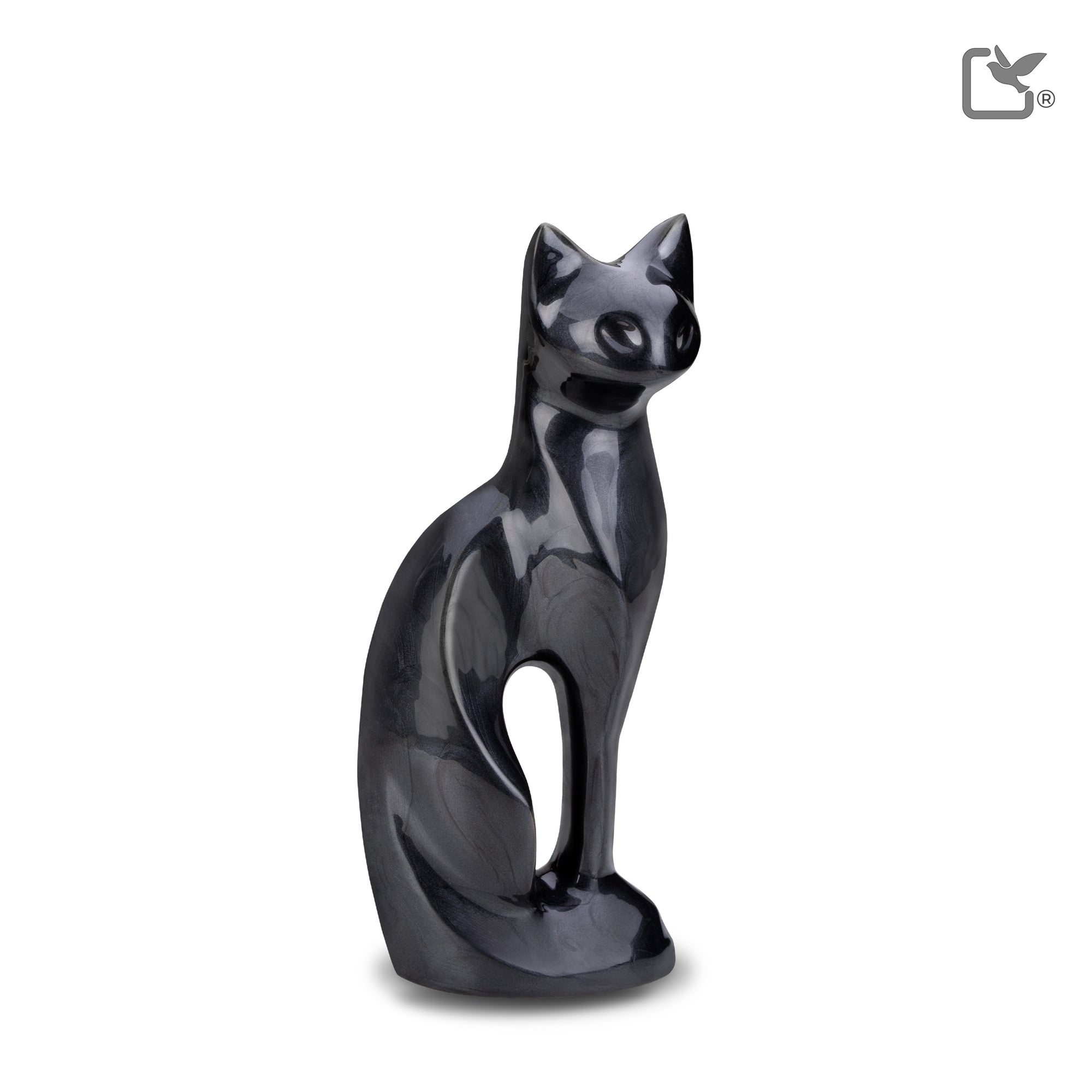 P261   Cat Pet Urn Pearl Midnight