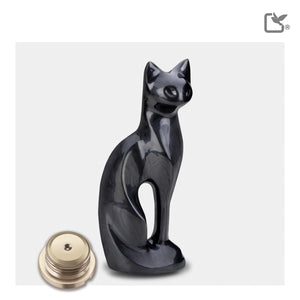 P261   Cat Pet Urn Pearl Midnight