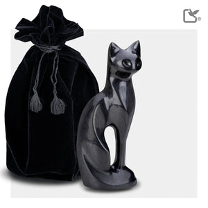 P261   Cat Pet Urn Pearl Midnight