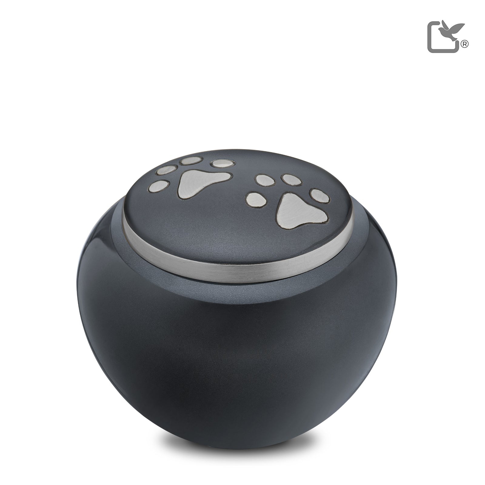 P270M   Classic Round Medium Pet Urn Midnight & Bru Gold
