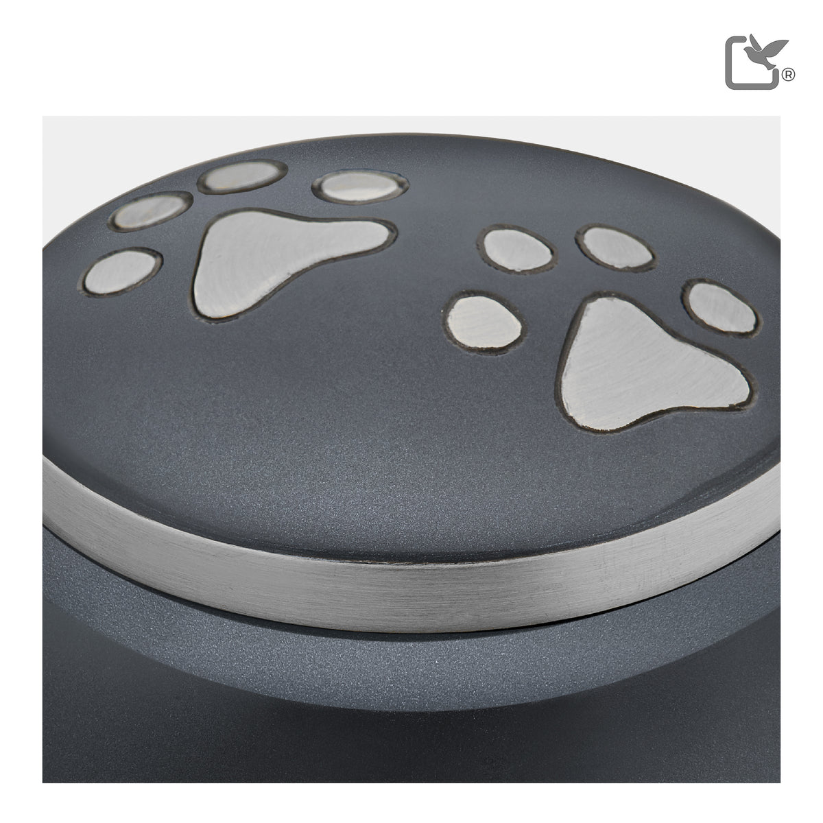 P270M   Classic Round Medium Pet Urn Midnight & Bru Gold
