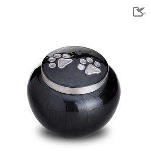 P273M   Classic Round Medium Pet Urn Midnight & Bru Pewter