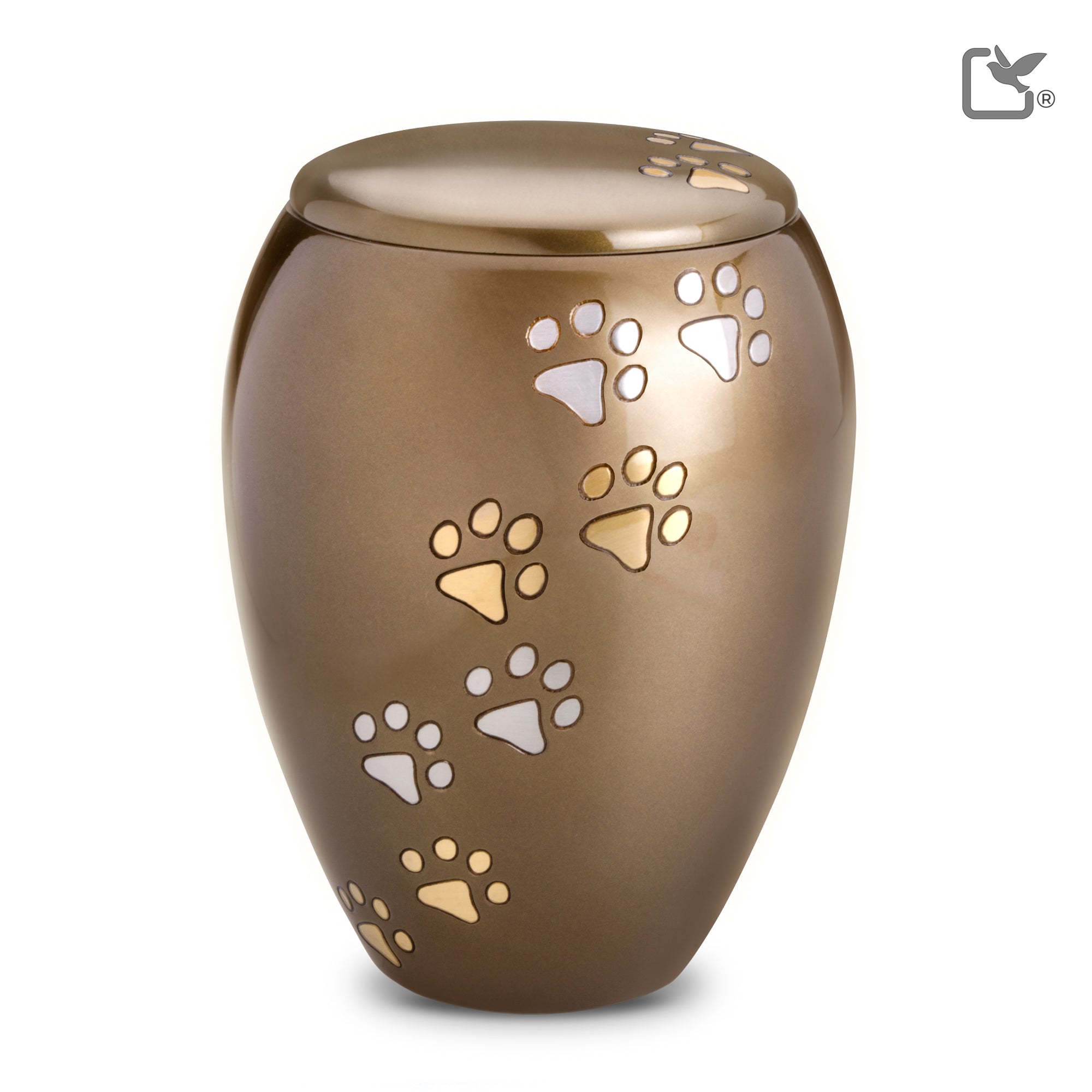 P504L   Majestic Large Pet Urn Bronze & Bru Gold