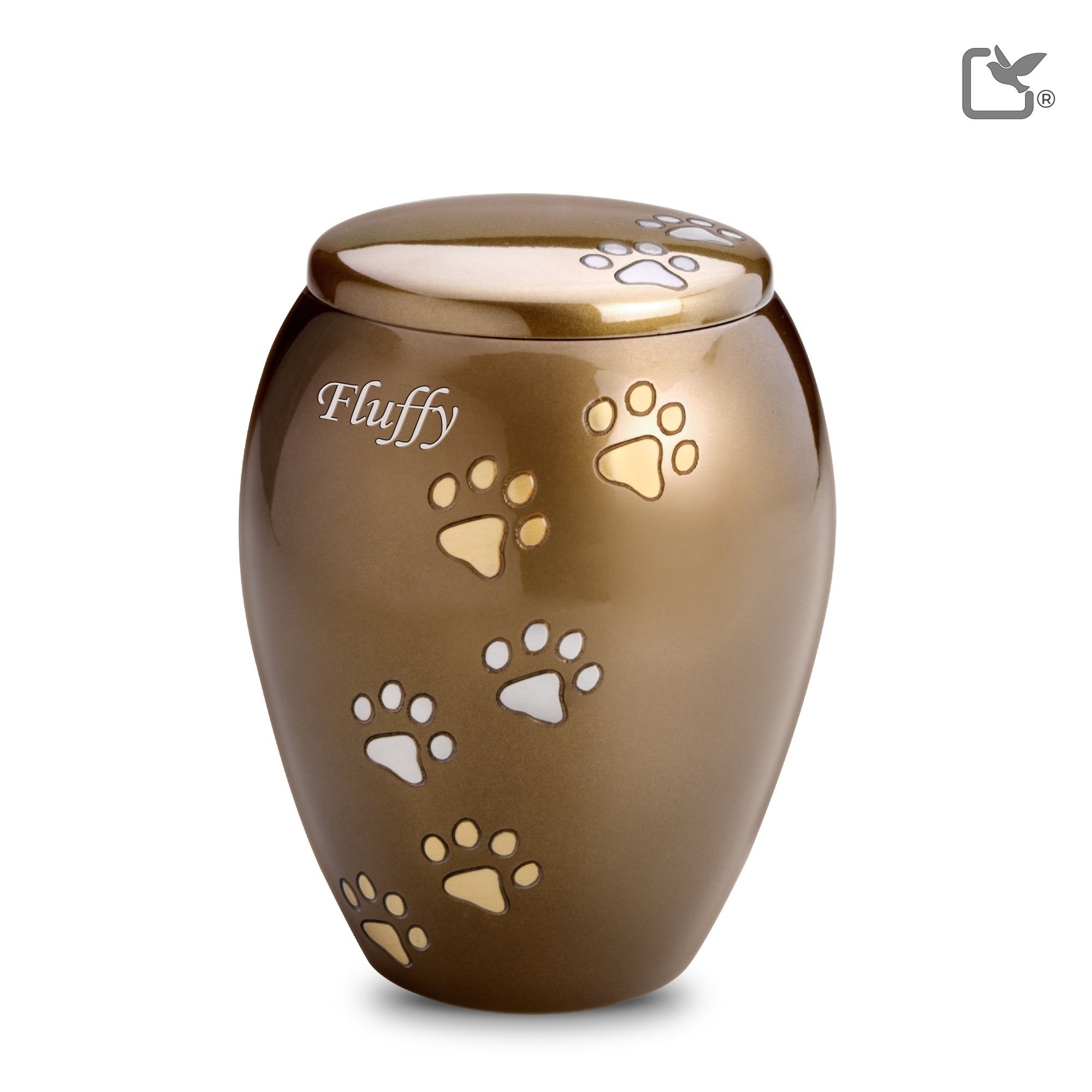 P504M   Majestic Medium Pet Urn Bronze & Bru Gold