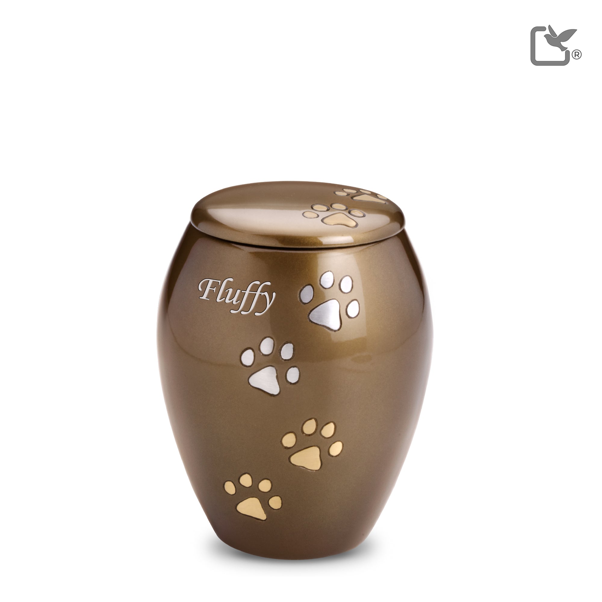 P504S   Majestic Small Pet Urn Bronze & Bru Gold