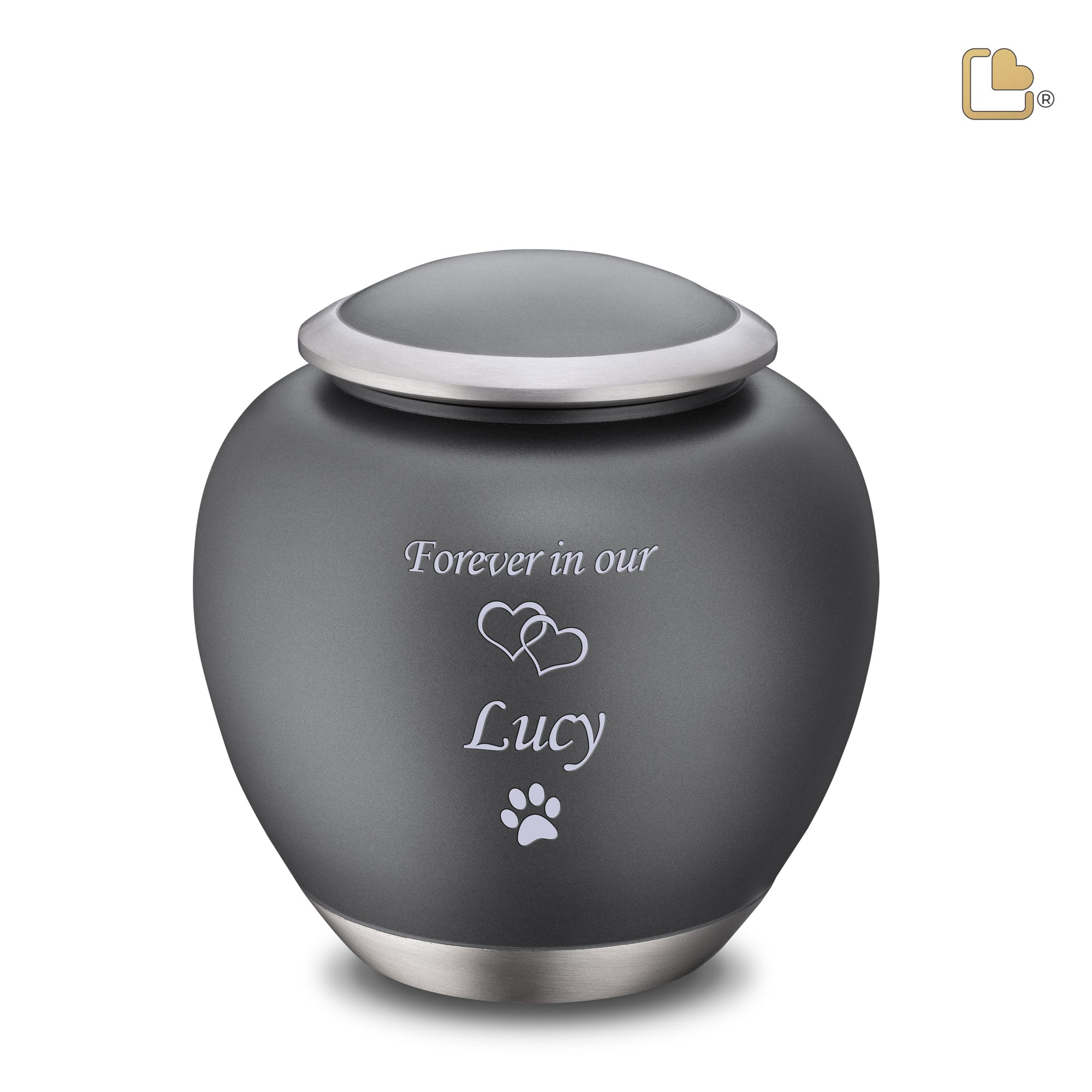 P560L   Shadow Large Pet Urn French Grey & Bru Pewter