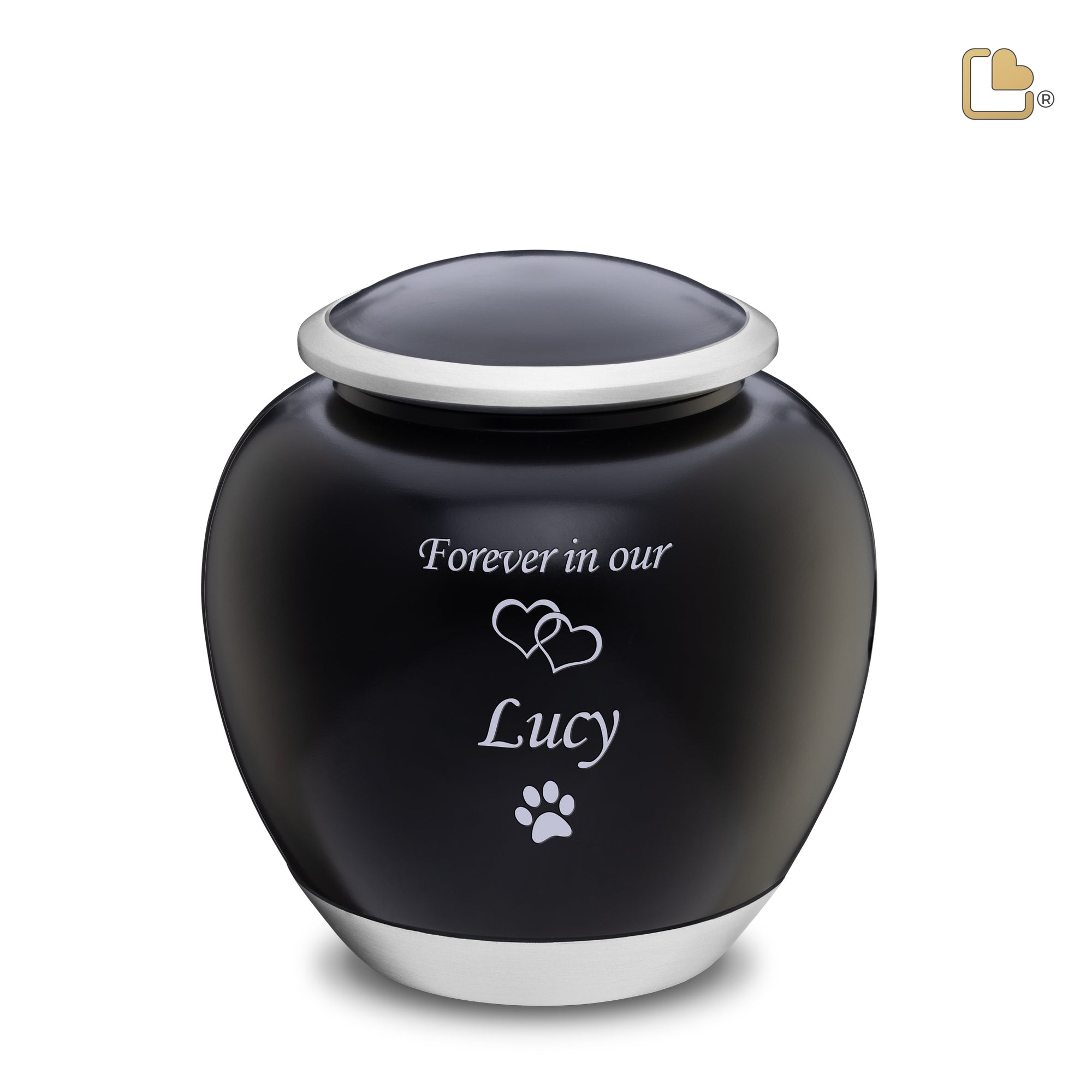 P561L   Shadow Large Pet Urn Black & Bru Pewter