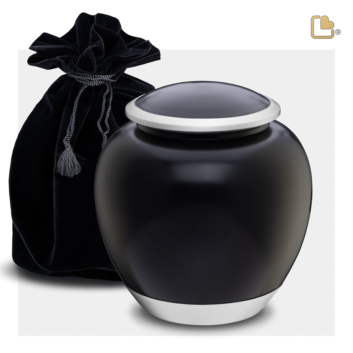 P561L   Shadow Large Pet Urn Black & Bru Pewter