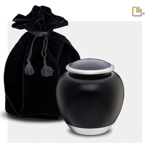 P561S   Shadow Small Pet Urn Black & Bru Pewter