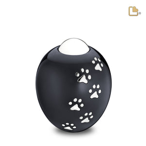 P636L   Adore Large Pet Urn Midnight & Pol Silver