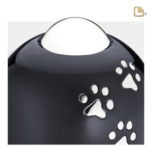 P636L   Adore Large Pet Urn Midnight & Pol Silver