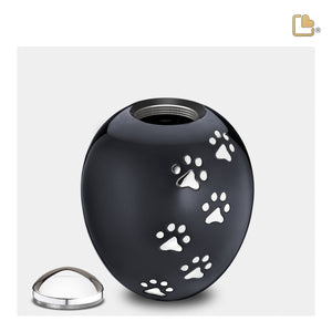 P636M   Adore Medium Pet Urn Midnight & Pol Silver