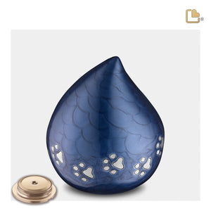 P645M   LoveDrop Medium Pet Urn Blue & Bru Pewter