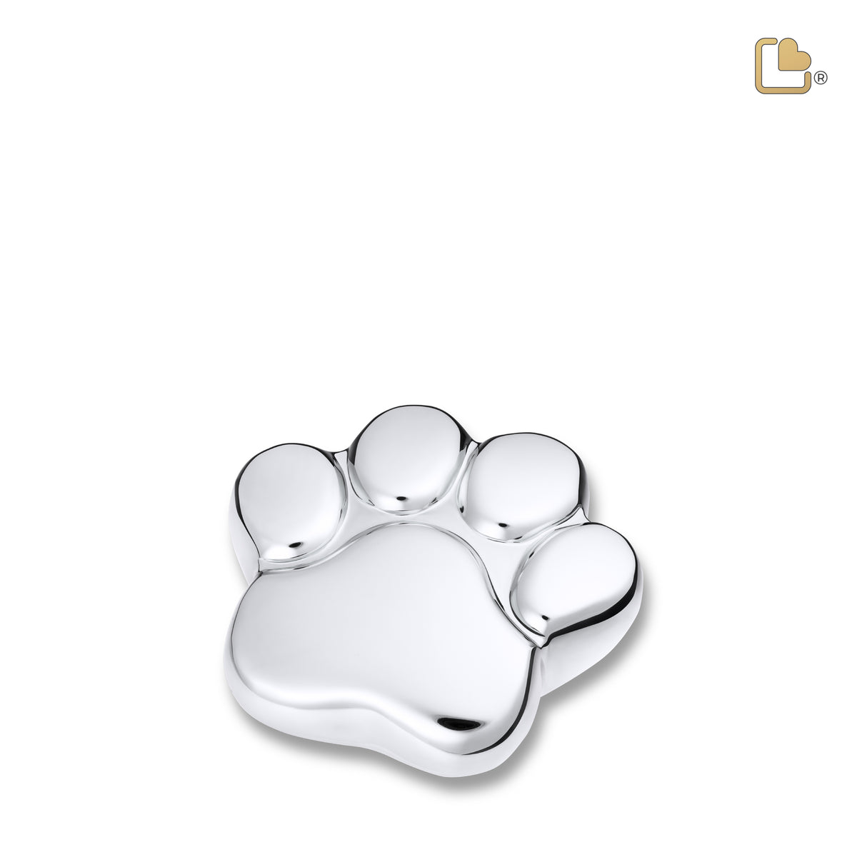 P670K   LovePaw Pet Keepsake Urn Pol Silver