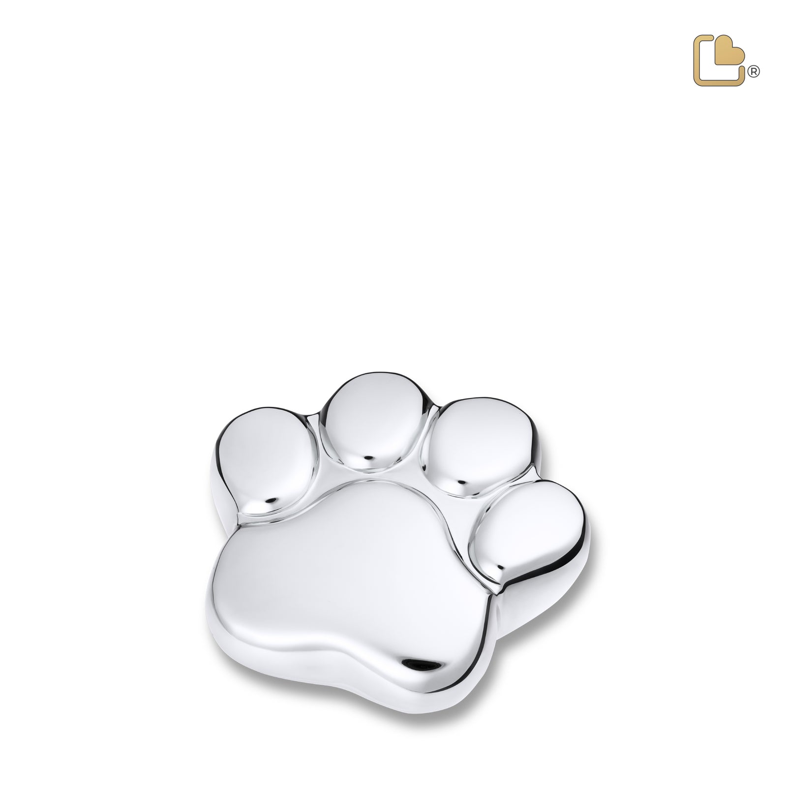 P670K   LovePaw Pet Keepsake Urn Pol Silver