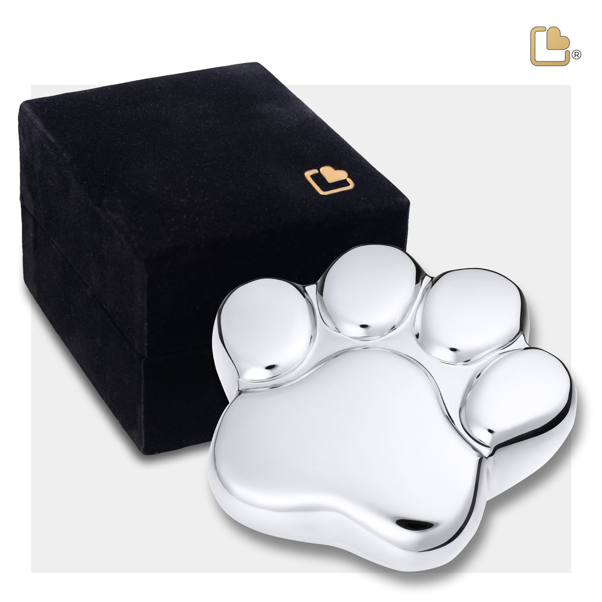P670K   LovePaw Pet Keepsake Urn Pol Silver