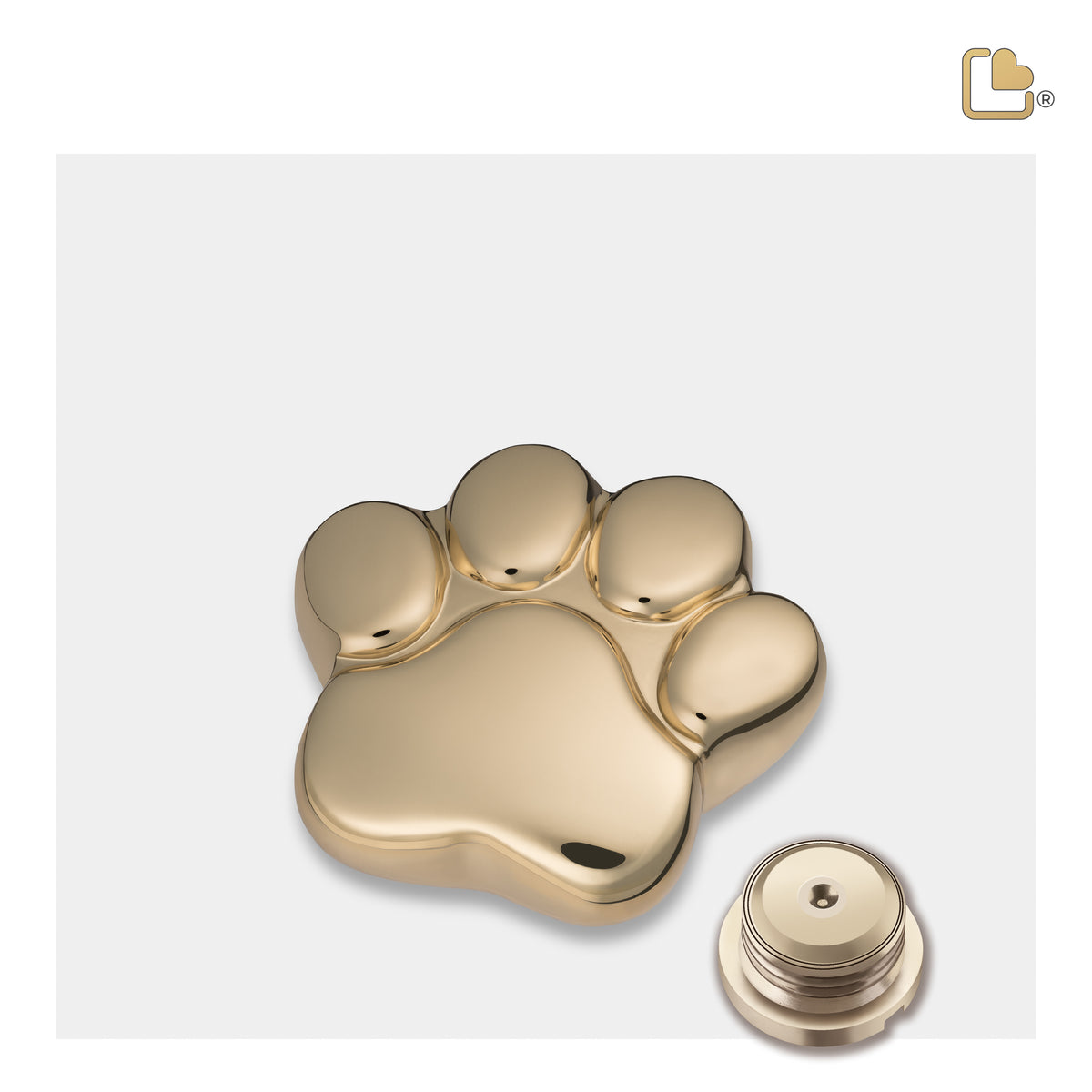 P671K   LovePaw Pet Keepsake Urn Pol Gold