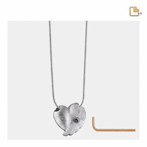 PD1004   LoveWings Ashes Pendant Pol & Bru Silver