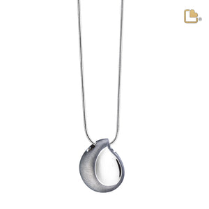 PD1020   TearDrop Ashes Pendant Pol & Bru Silver