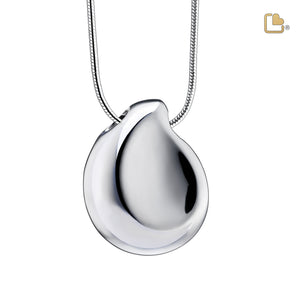 PD1022   TearDrop Ashes Pendant Pol Silver