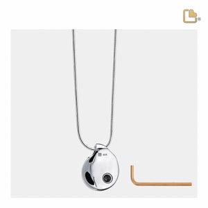 PD1022   TearDrop Ashes Pendant Pol Silver