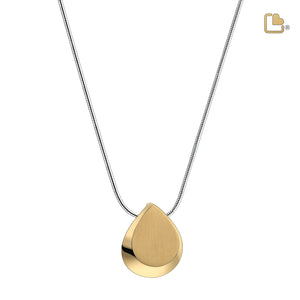 PD1025   Drop Ashes Pendant Pol & Bru Gold Vermeil