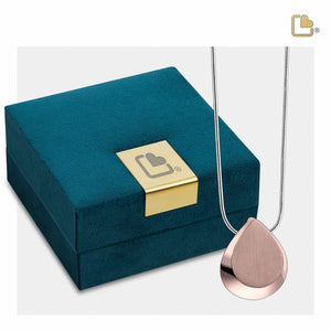 PD1026   Drop Ashes Pendant Pol & Bru Rose Gold Vermeil