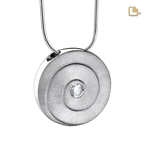 PD1060   Eternity Ashes Pendant Bru Silver w/Zirconia