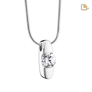 PD1080   Hope Ashes Pendant Pol Silver w/Zirconia