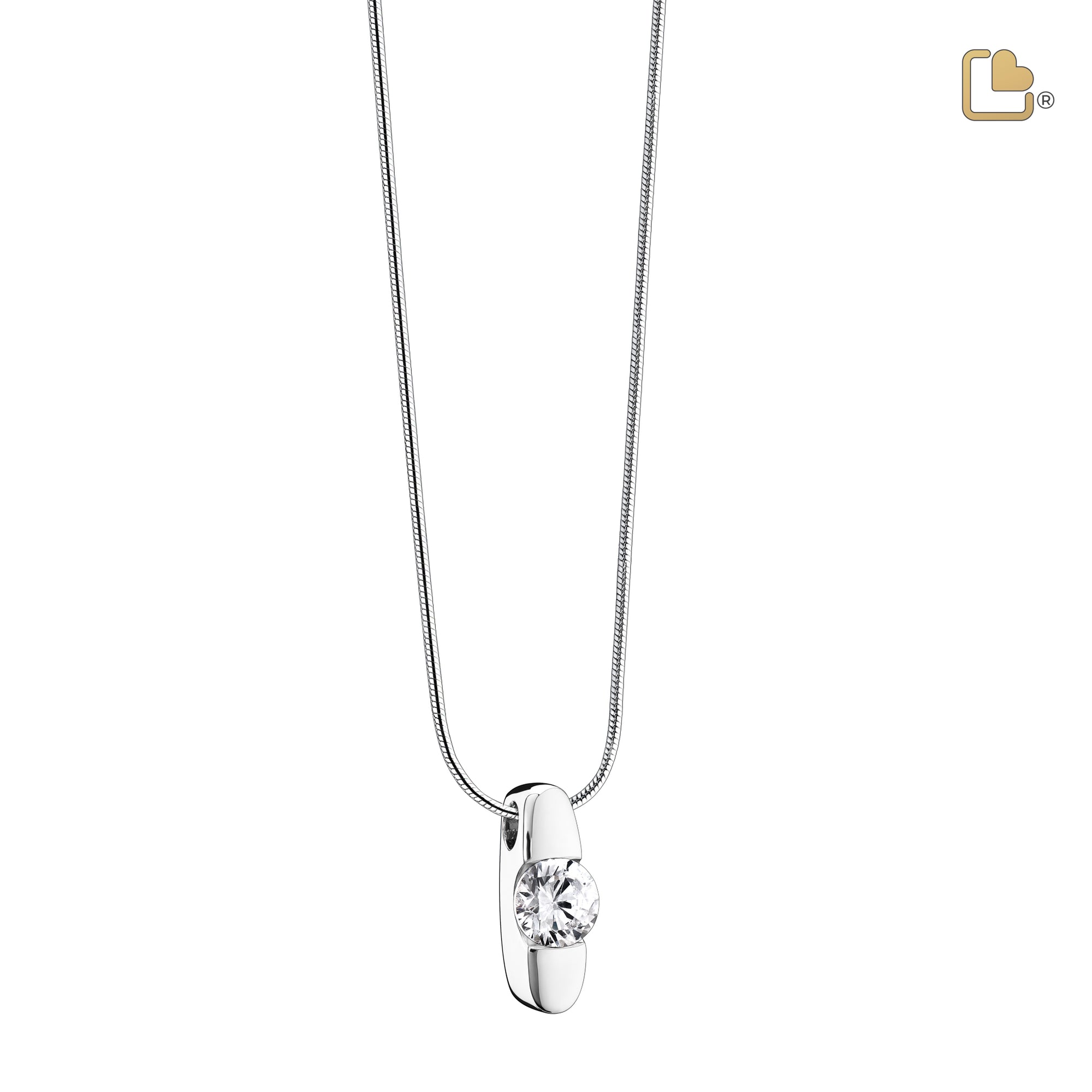 PD1080   Hope Ashes Pendant Pol Silver w/Zirconia