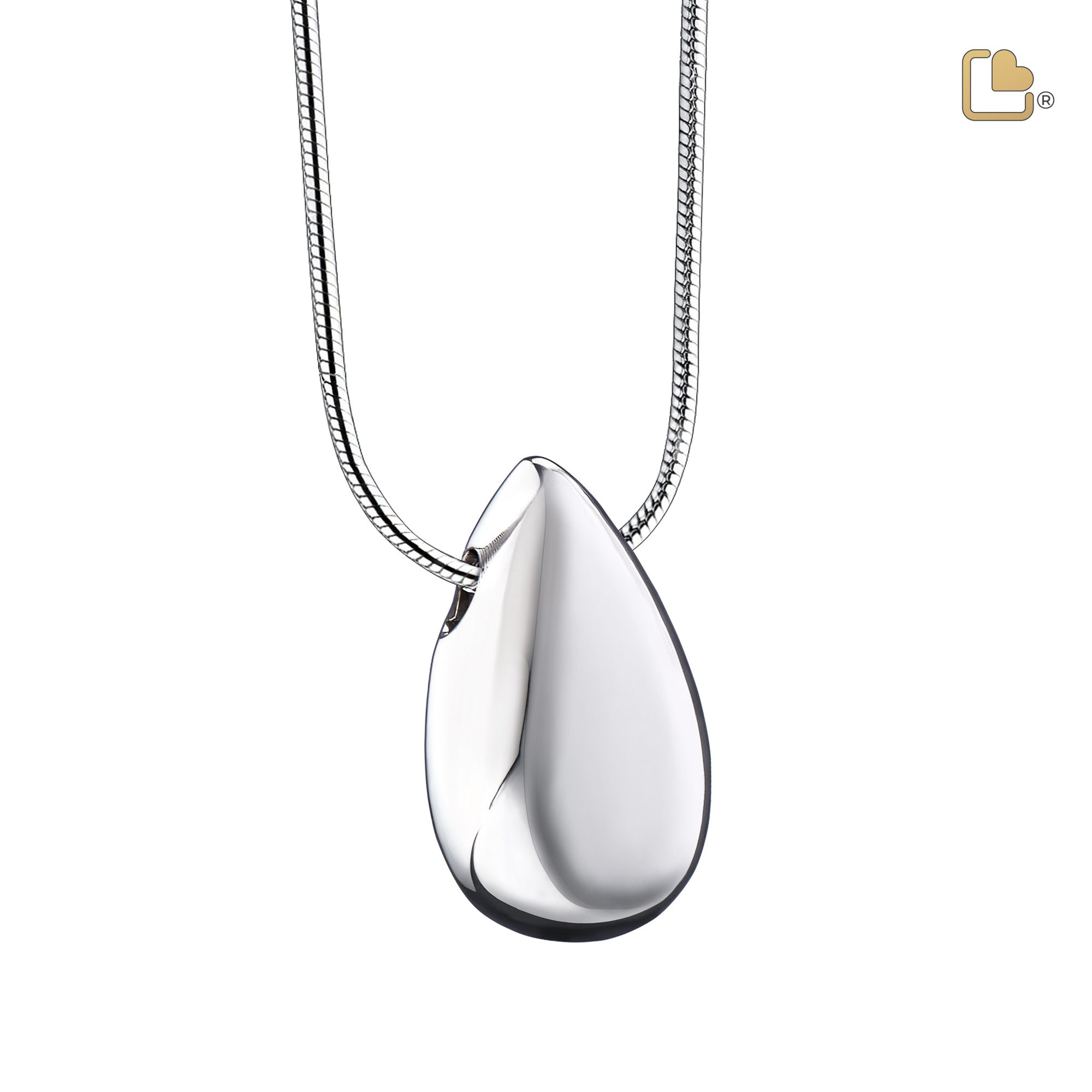 PD1110   Drop Ashes Pendant Pol Silver