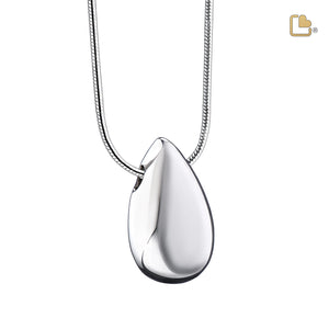 PD1110   Drop Ashes Pendant Pol Silver