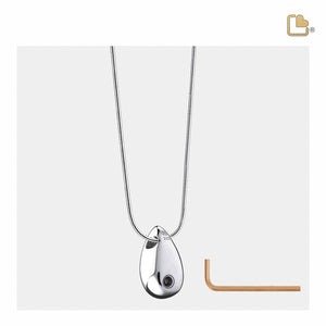 PD1110   Drop Ashes Pendant Pol Silver