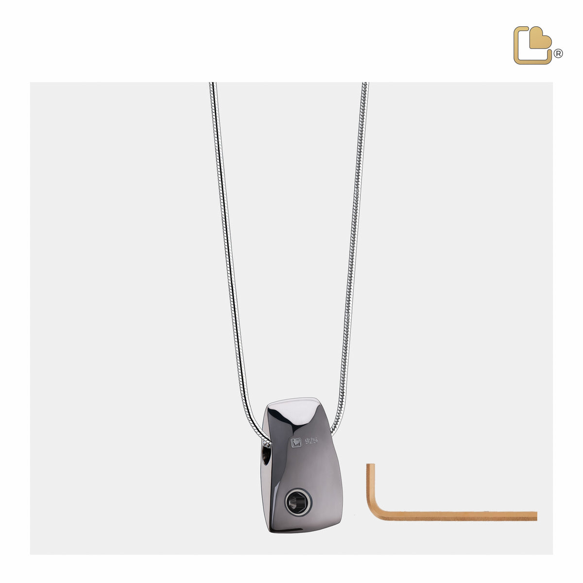 PD1121   Tribute Ashes Pendant Bru Ruthenium