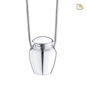 PD1140   Classic Urn Ashes Pendant Pol Silver