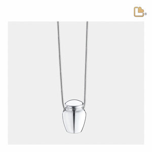 PD1140   Classic Urn Ashes Pendant Pol Silver