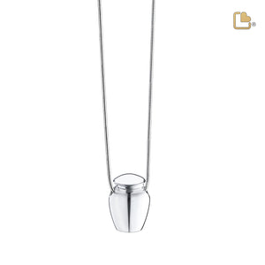 PD1140   Classic Urn Ashes Pendant Pol Silver