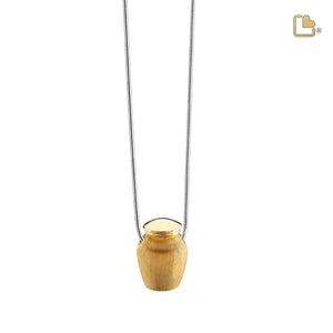 PD1141   Classic Urn Ashes Pendant Pol & Bru Gold Vermeil