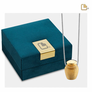 PD1141   Classic Urn Ashes Pendant Pol & Bru Gold Vermeil