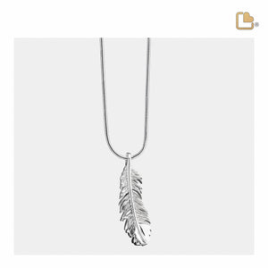 PD1220   Feather Ashes Pendant Pol Silver