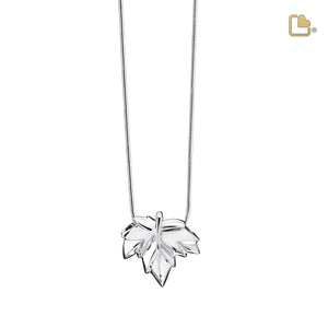 PD1230   Autumn Leaf Ashes Pendant Pol Silver