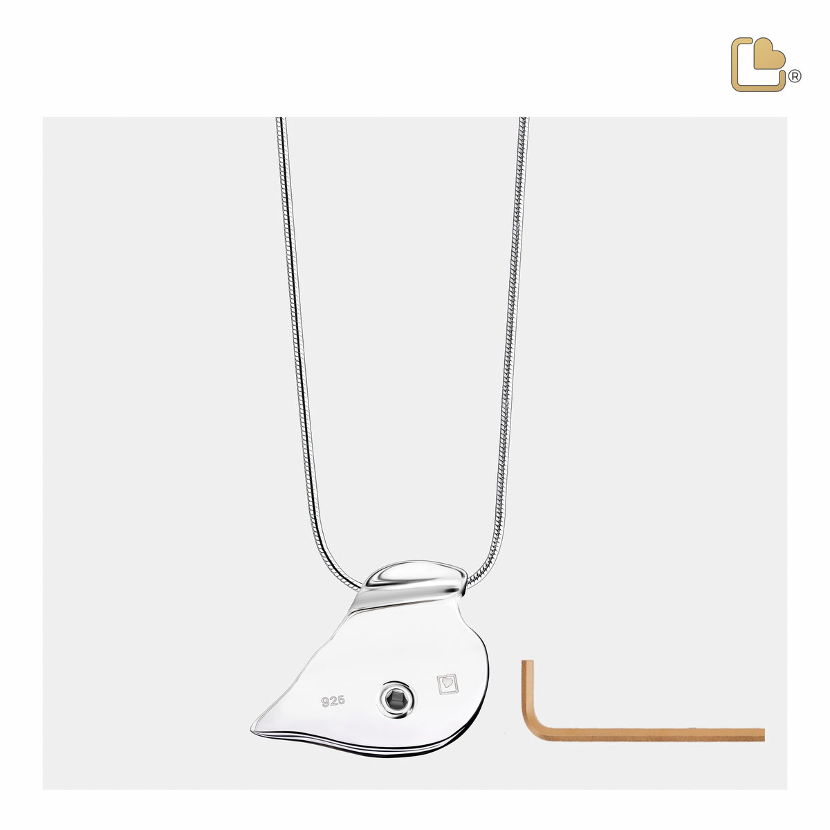 PD1280   SoulBird Ashes Pendant Pol Silver