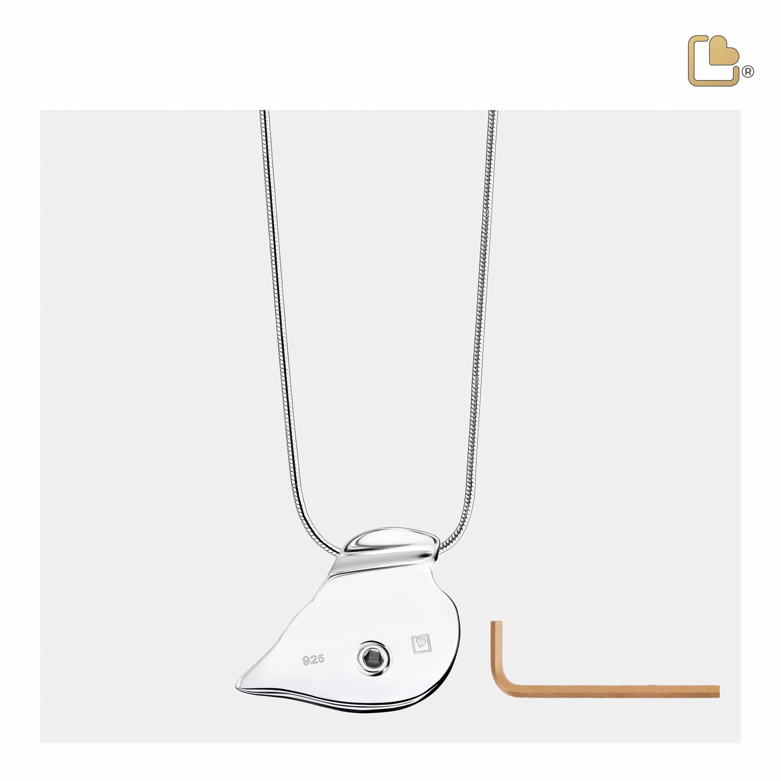 PD1280   SoulBird Ashes Pendant Pol Silver